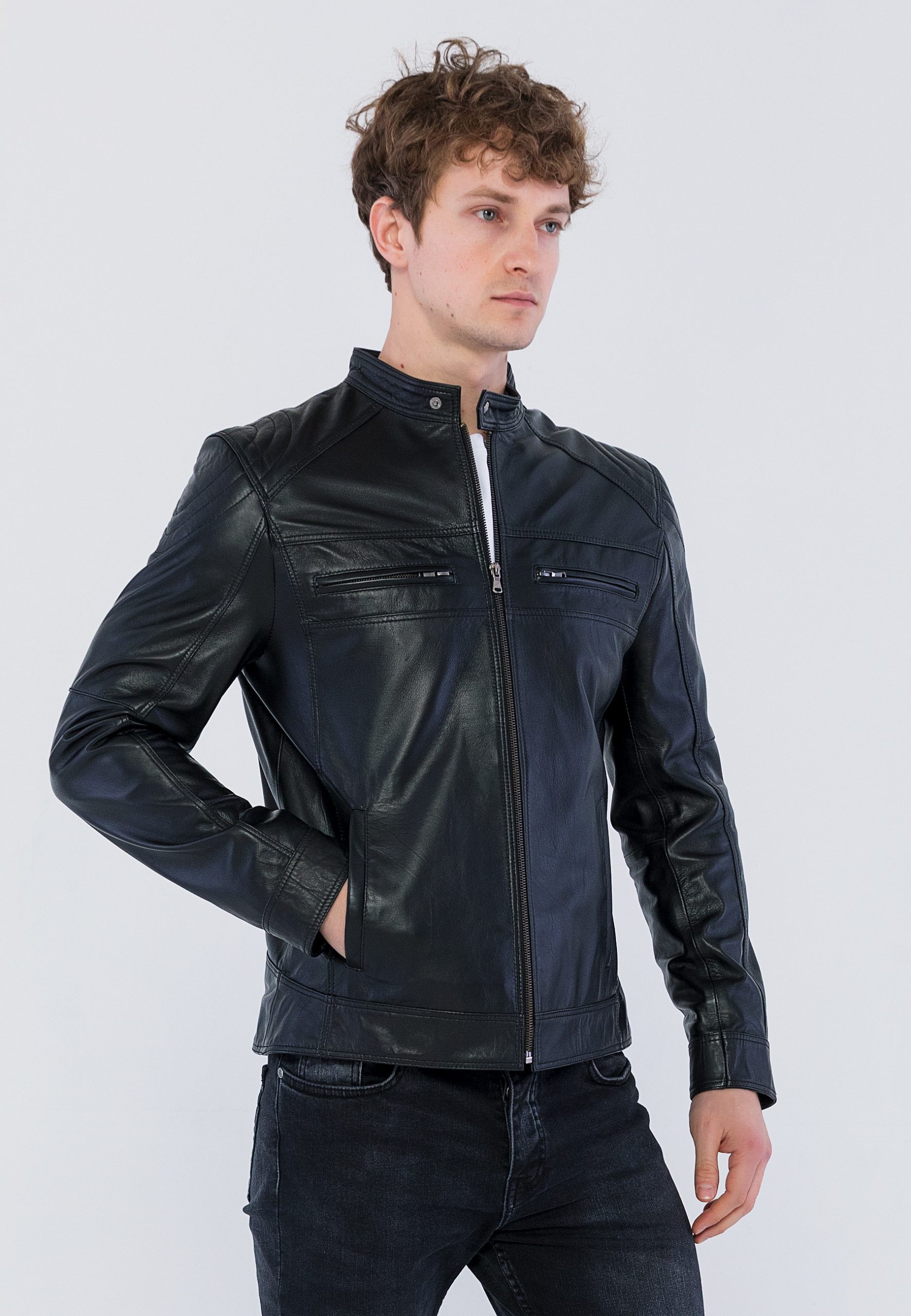 Men's Leather Jacket - Giorgio Di Mare - Official Site