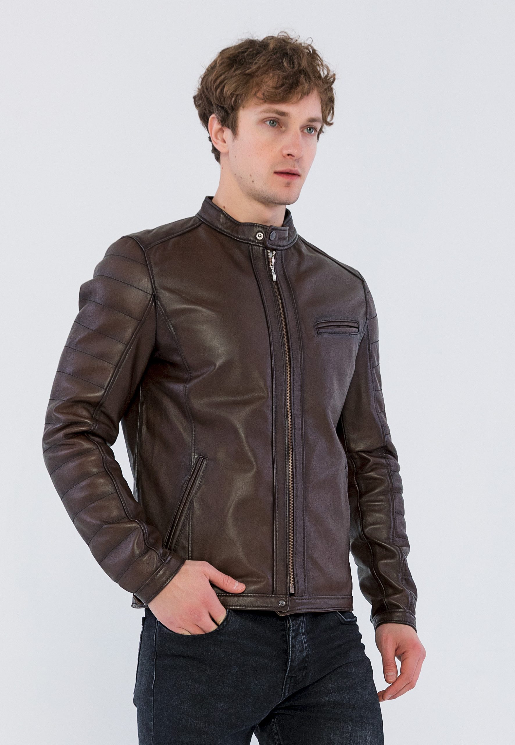 Men's Leather Jacket - Giorgio Di Mare - Official Site